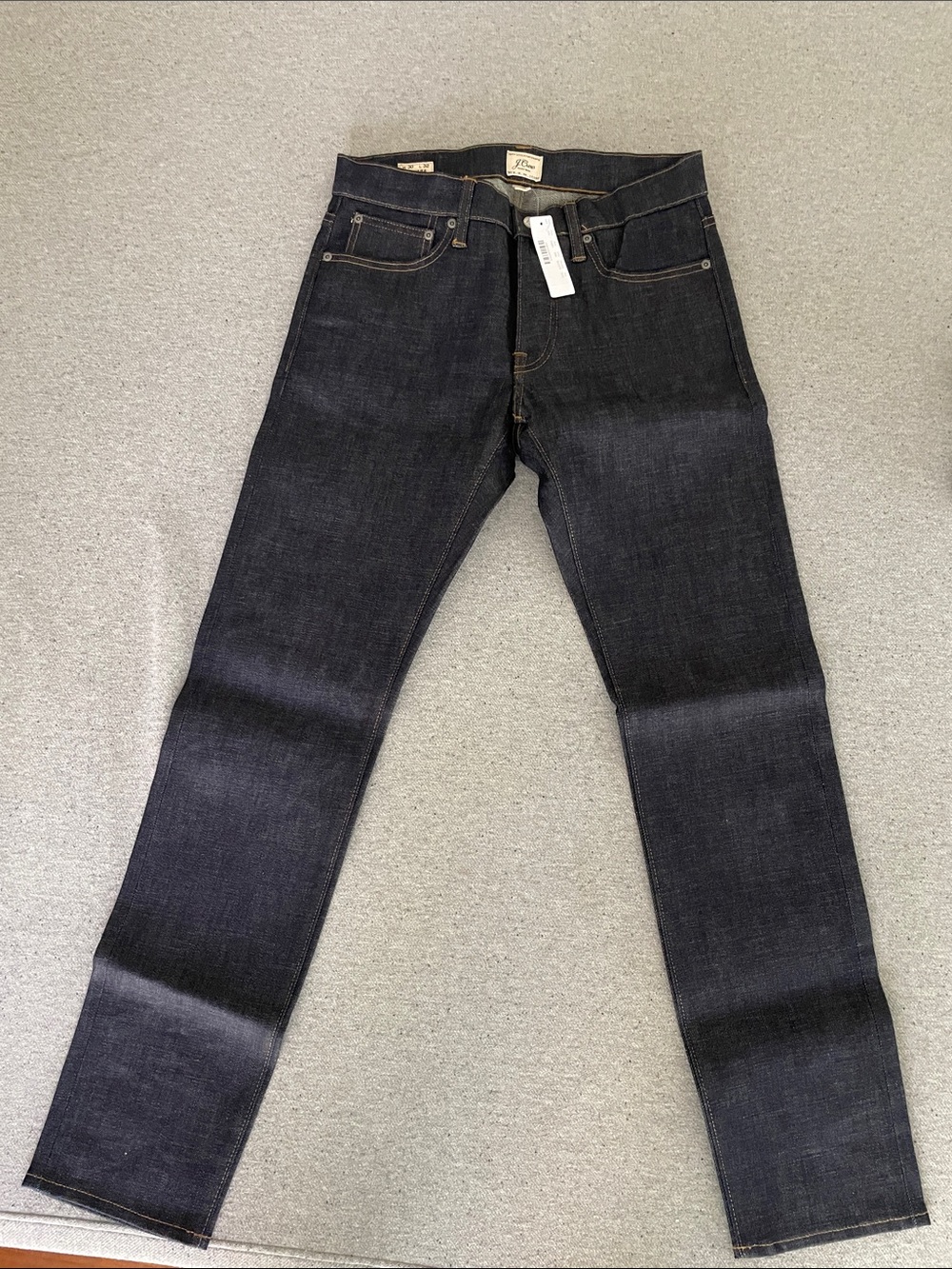 JCrew Men's Dark Indigo Raw Denim Jeans - Slim Fit